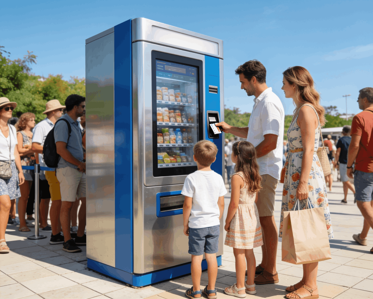 Distributeur automatique en situation réelle et gestion via tablette