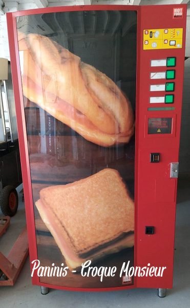 Distributeur automatique de paninis croque monsieur kebab